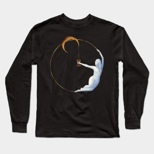 Moon Goddess | Ace of Cups | Crescent Moon Chalice | Witchy | Tarot | Oracle Long Sleeve T-Shirt